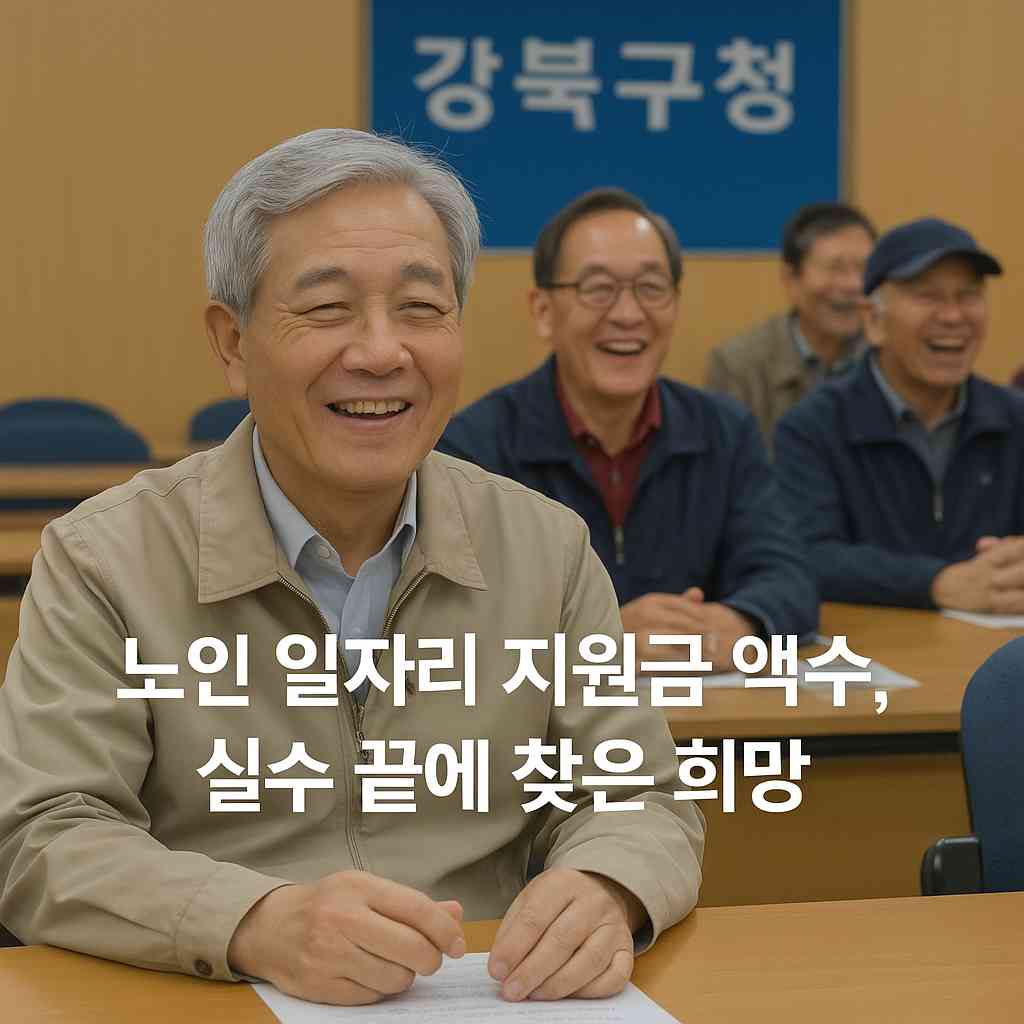 노인 일자리 지원금 액수, 실수 끝에 찾은 희망
