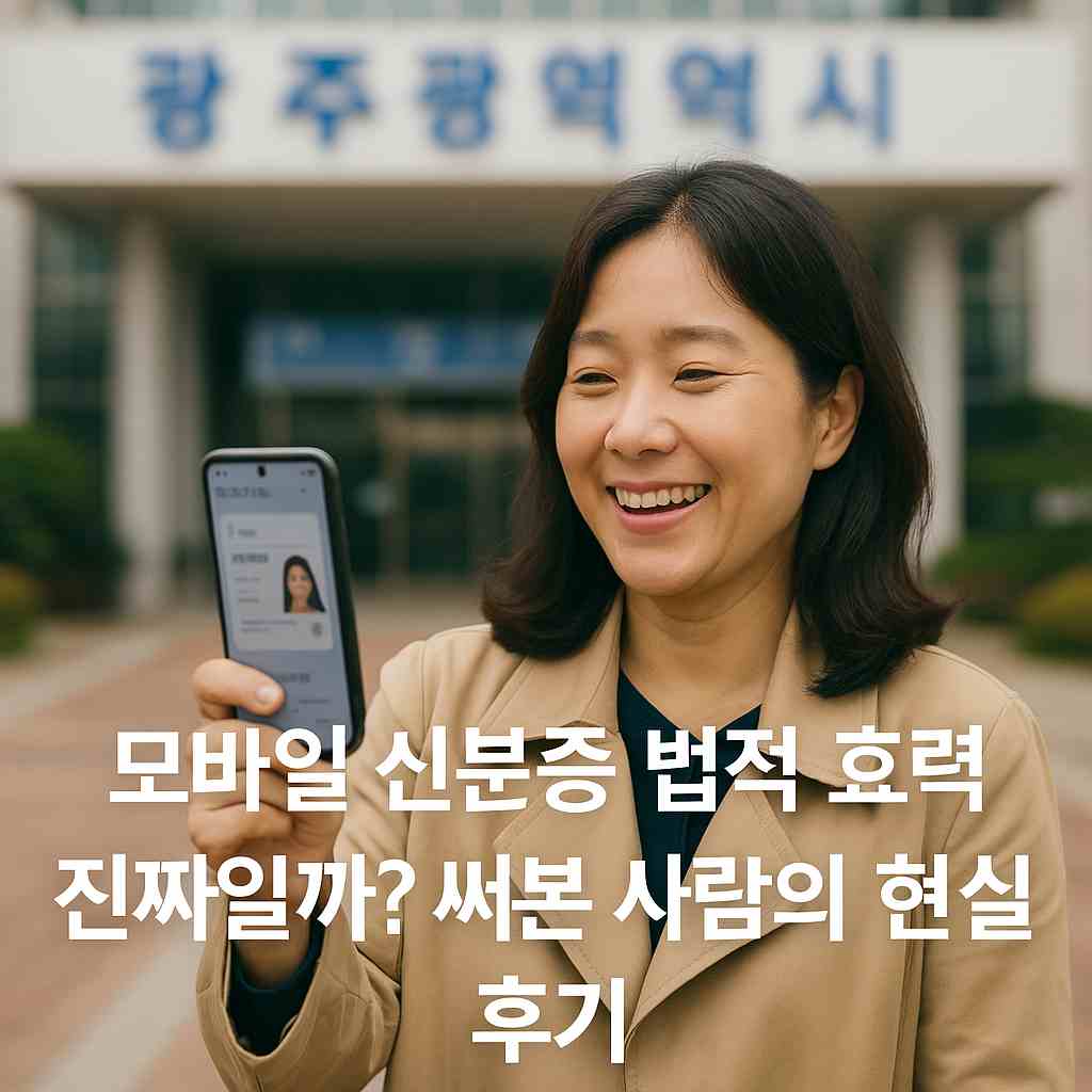 모바일 신분증 법적 효력 진짜일까 써본 사람의 현실 후기