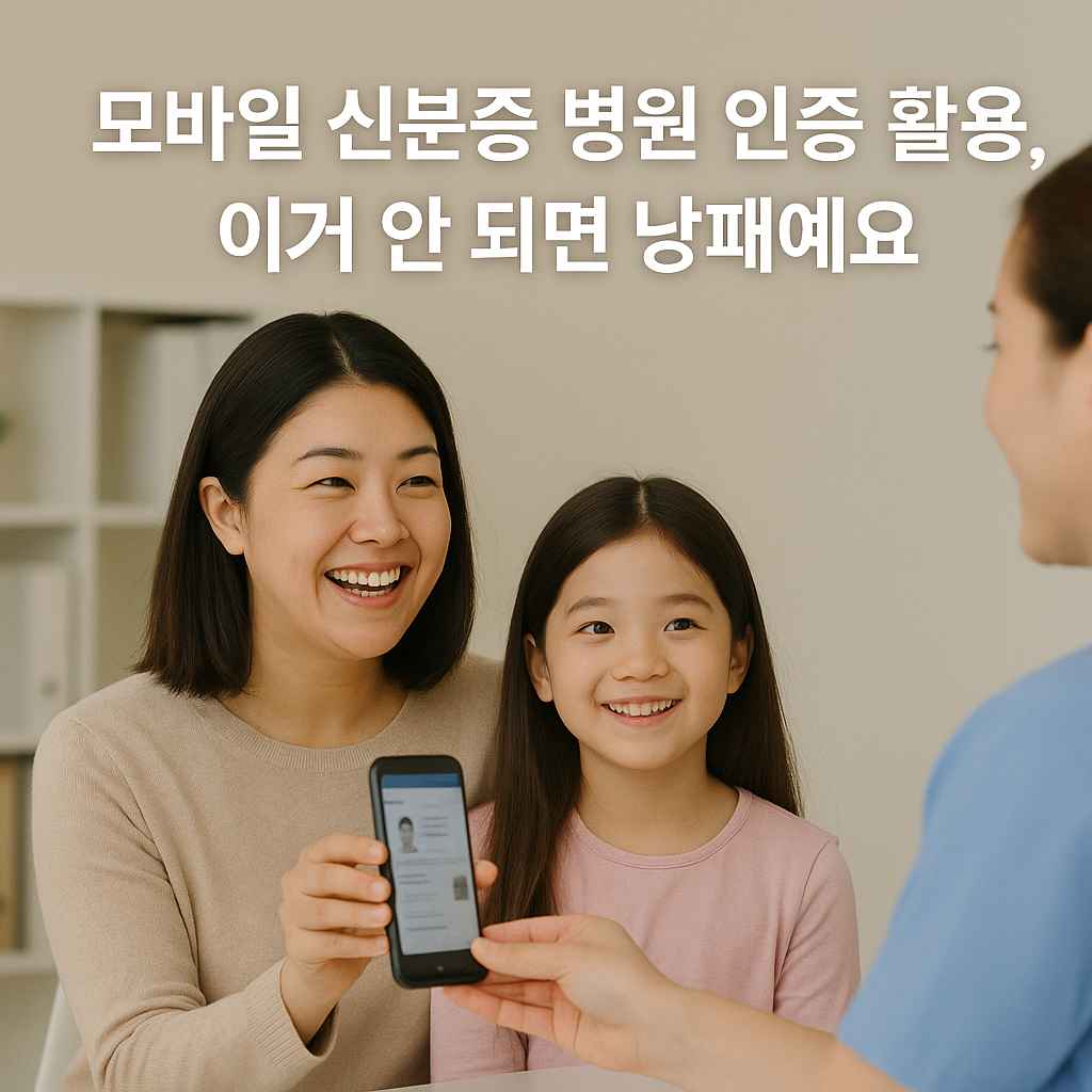 모바일 신분증 병원 인증 활용, 이거 안 되면 낭패예요