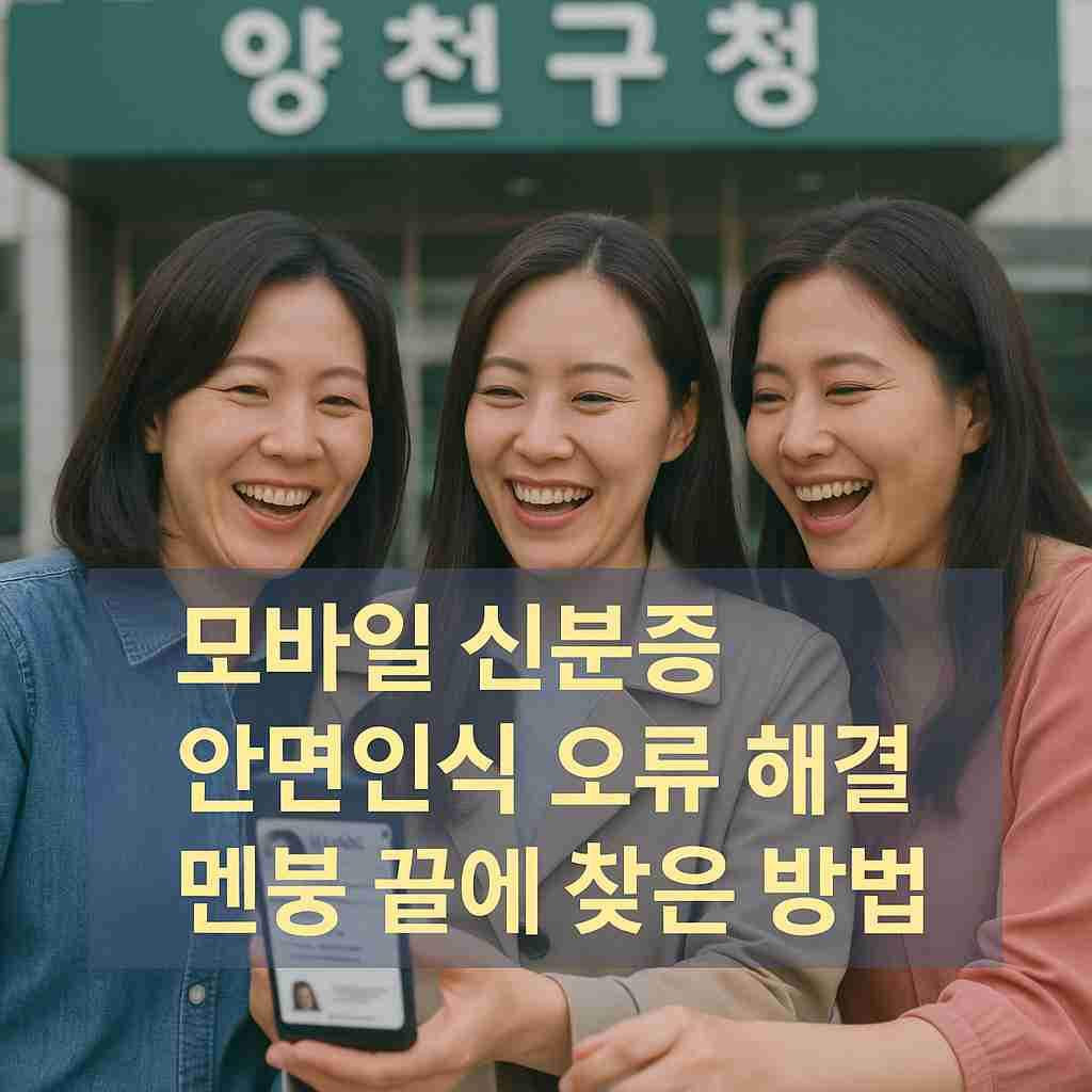 모바일 신분증 안면인식 오류 해결, 멘붕 끝에 찾은 방법