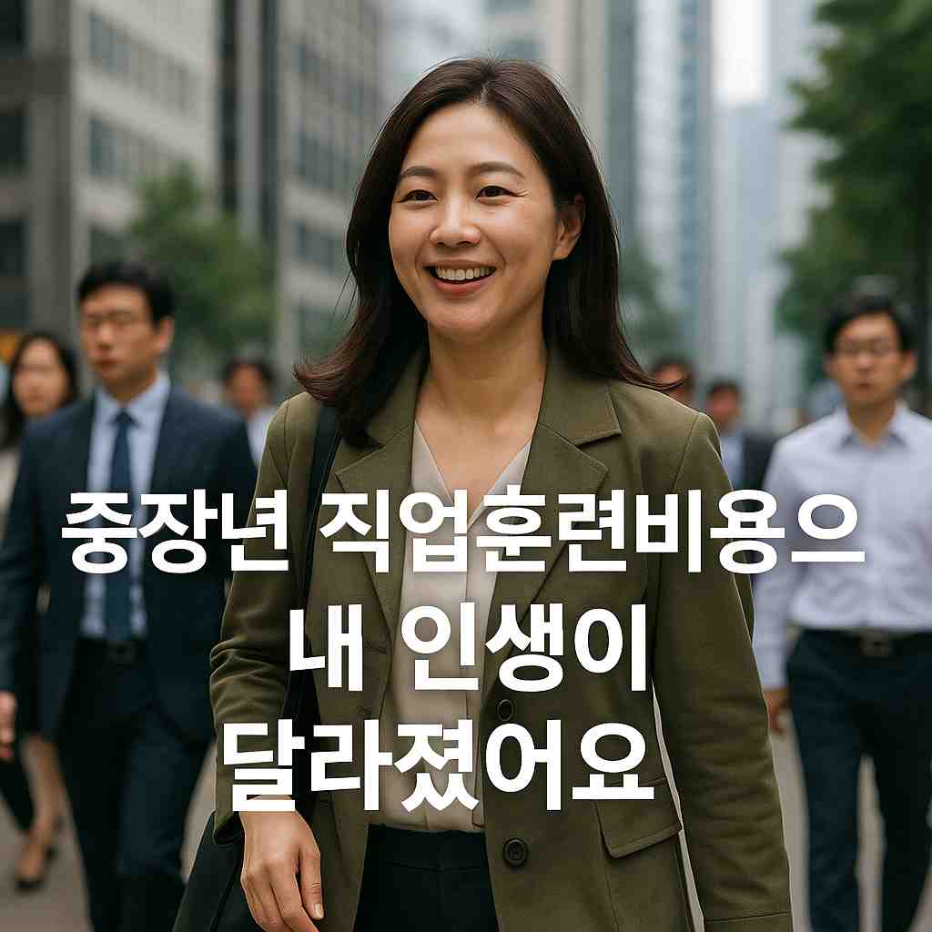 중장년 직업훈련비용으로 내 인생이 달라졌어요