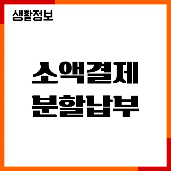 소액결제 분할납부 확인, 이자율, 미납금 해결방법