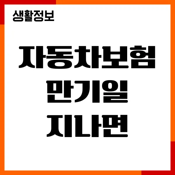 자동차보험 만기일 지나면, 과태료, 벌금, 갱신, 대처방법