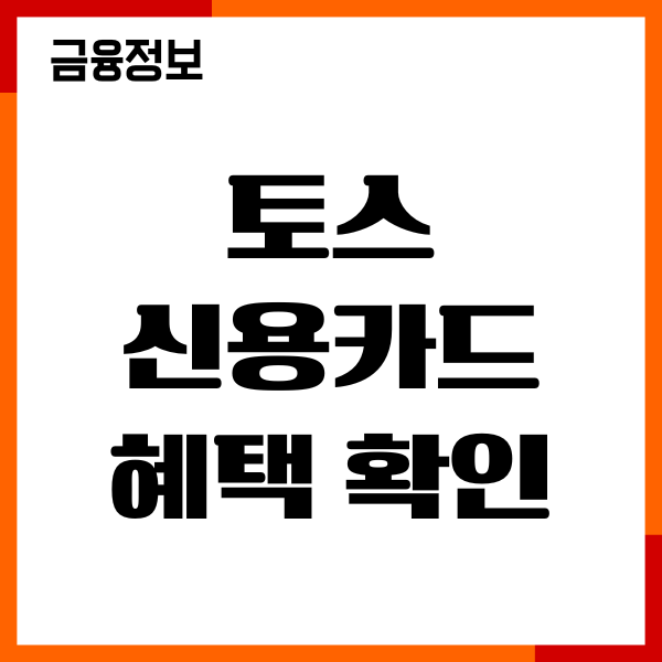 토스 신용카드 혜택 확인, 발급 조건, 이용 후기 총정리