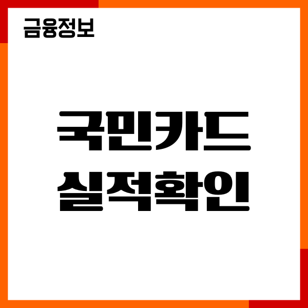 국민카드 실적확인, 실적 제외 내역, 혜택, 발급후기