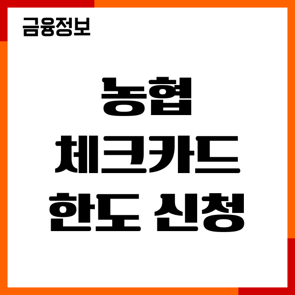 농협 체크카드 한도 신청방법, 한도상향, 절차, 후기