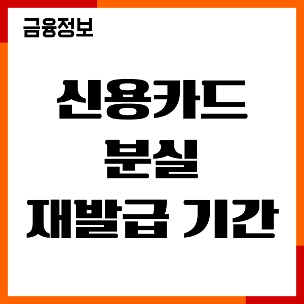 신용카드 분실 재발급 기간, 절차, 처리과정, 발급후기