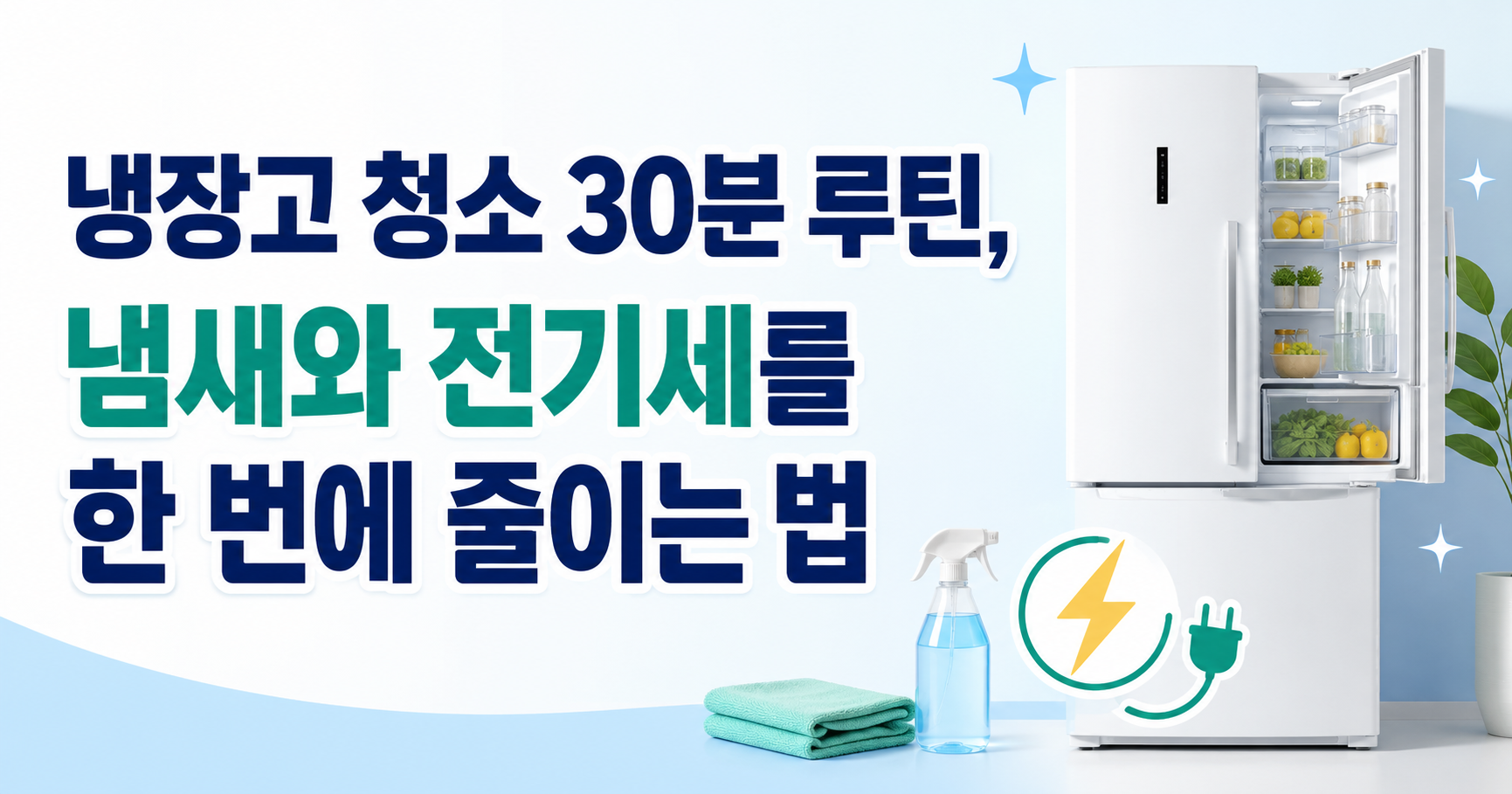 냉장고 청소 30분 루틴, 냄새와 전기세를 한 번에 줄이는 법